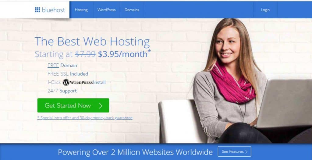 bluehost 1 1024x527 - Bluehost Website Hosting Service Review