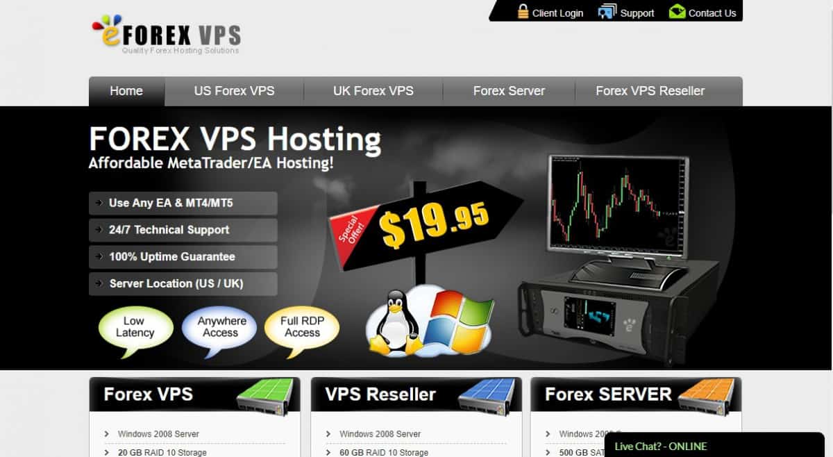 eforexvps - FOREX VPS Hosting Affordable MetaTrader/EA Hosting!