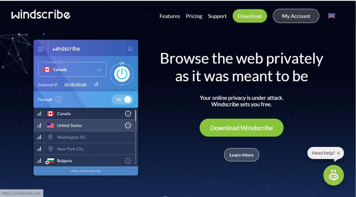 windscribe.com  - Windscribe is a Canadian VPN service provider.